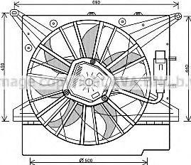 AVA QUALITY COOLING vo7510 -  Вентилятор, охлаждение двигателя